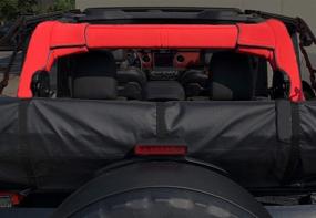 img 4 attached to Red Neoprene Roll Bar Cover Padding for Jeep Wrangler JL Unlimited 4-Door JLU 2018-Present - Koverz