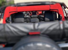img 1 attached to Red Neoprene Roll Bar Cover Padding for Jeep Wrangler JL Unlimited 4-Door JLU 2018-Present - Koverz