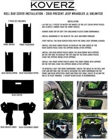 img 3 attached to Red Neoprene Roll Bar Cover Padding for Jeep Wrangler JL Unlimited 4-Door JLU 2018-Present - Koverz
