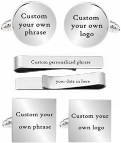 img 2 attached to 🤵 Customizable Kooer Cufflinks for Men - Ideal Groomsmen and Bridesmen Accessories