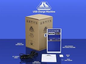 img 3 attached to 🕹️ New Wave Toys RepliTronics Arcade Change Machine: Retro USB Charging Station for Multiple Devices, Blue & White