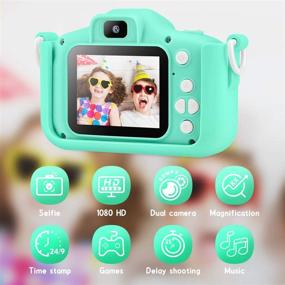 img 3 attached to Unicorn Kids Camera for Girls Boys Toddler - Mini Digital Camera Toys - Anti-Drop 20.0MP Selfie Dual Video Camcorder - 2.0 Inches Screen + SD Card 32GB - Ages 3 to 8