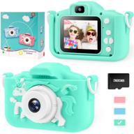 unicorn kids camera for girls boys toddler - mini digital camera toys - anti-drop 20.0mp selfie dual video camcorder - 2.0 inches screen + sd card 32gb - ages 3 to 8 logo