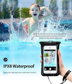 img 2 attached to 📱 Waterproof Phone Pouch Case: Ultimate Protection for iPhone 12, Galaxy Pixel & More - Ideal for Swimming, Snorkeling, Rain or Dustproof - Secure Lanyard & Dry Bag Included (7" Capacity)