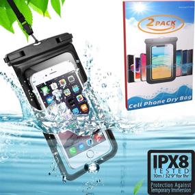 img 4 attached to 📱 Waterproof Phone Pouch Case: Ultimate Protection for iPhone 12, Galaxy Pixel & More - Ideal for Swimming, Snorkeling, Rain or Dustproof - Secure Lanyard & Dry Bag Included (7" Capacity)