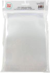 img 1 attached to 📦 Avery Elle SS-5001 Stamp & Die Storage Pockets: Organizational Solution for 50 Large 5 ½” x 7 3/8" Items, in White/Clear – Single Pack
