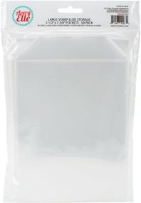 img 4 attached to 📦 Avery Elle SS-5001 Stamp & Die Storage Pockets: Organizational Solution for 50 Large 5 ½” x 7 3/8" Items, in White/Clear – Single Pack