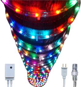 img 4 attached to 🎉 50ft Russell Decor LED Rope Lights Lamps Outdoor Decorative Lights - RGB Color Changing String Strip Fairy Lights - Waterproof Flexible Party Wedding Christmas Decoration