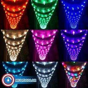 img 1 attached to 🎉 50ft Russell Decor LED Rope Lights Lamps Outdoor Decorative Lights - RGB Color Changing String Strip Fairy Lights - Waterproof Flexible Party Wedding Christmas Decoration