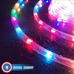 img 2 attached to 🎉 50ft Russell Decor LED Rope Lights Lamps Outdoor Decorative Lights - RGB Color Changing String Strip Fairy Lights - Waterproof Flexible Party Wedding Christmas Decoration