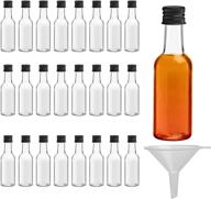 🍾 belle vous mini liquor bottles (24 pack) - reusable 50ml plastic spirit bottles with screw cap, funnel - ideal for weddings, parties - empty miniature bottles logo