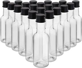 img 2 attached to 🍾 Belle Vous Mini Liquor Bottles (24 Pack) - Reusable 50ml Plastic Spirit Bottles with Screw Cap, Funnel - Ideal for Weddings, Parties - Empty Miniature Bottles