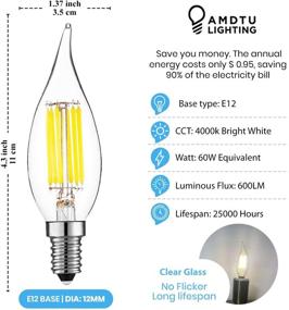 img 3 attached to 🕯️ AMDTU Dimmable Daylight Equivalent Chandelier: Illuminating Elegance with Adjustable Ambience