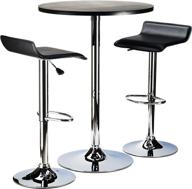 winsome spectrum black/metal bar stool, 23.66 x 23.66 x 39.76 - sleek and stylish seating option logo
