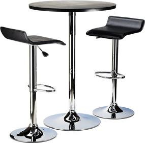 img 4 attached to Winsome Spectrum Black/Metal Bar Stool, 23.66 x 23.66 x 39.76 - Sleek and Stylish Seating Option