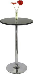 img 2 attached to Winsome Spectrum Black/Metal Bar Stool, 23.66 x 23.66 x 39.76 - Sleek and Stylish Seating Option
