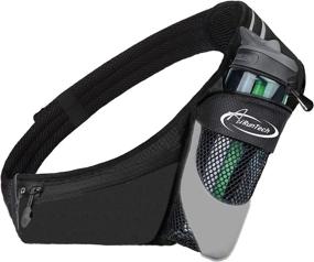 img 4 attached to 🏃 AiRunTech Fanny Pack with Water Bottle Holder for Running, Walking, Hiking - No-Bounce Hydration Belt for Runners. Adjustable to All Waist Sizes and Phone Models