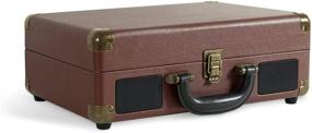 img 3 attached to 🎵 Victrola Journey+ Bluetooth Suitcase Record Player: Dark Brown (VSC-400SB-DBR-SDF) - A Stylish Music Companion for the Modern Audiophile