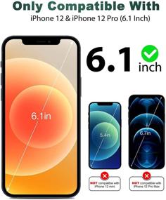 img 3 attached to Black Cover for iPhone 12 and iPhone 12 Pro Case - 6.1 Inch 2020, Mkeke Compatible