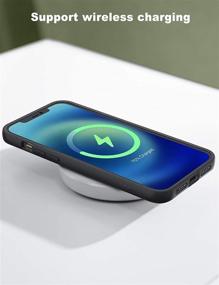 img 1 attached to Black Cover for iPhone 12 and iPhone 12 Pro Case - 6.1 Inch 2020, Mkeke Compatible