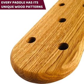 img 1 attached to European-Made 13.5-Inch Oak Enhanced Wooden Paddle with Airflow Holes - Ultra Durable & Lightweight - Thin Design - Comfortable Handle, Smooth Polished Finish & Rounded Edges