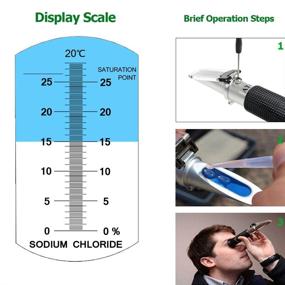 img 2 attached to Optimized Salinity Refractometer with 0~28% Scale Range for Measuring Sodium Chloride Content in Brine, Seawater, and Industry. Ideal Salinometer for Food with Automatic Temperature Compensation (ATC)