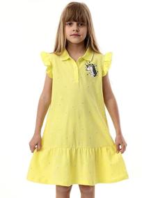 img 3 attached to 👗 HILEELANG Summer Short Sleeve Dresses for Girls' Clothing