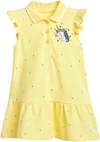 img 4 attached to 👗 HILEELANG Summer Short Sleeve Dresses for Girls' Clothing