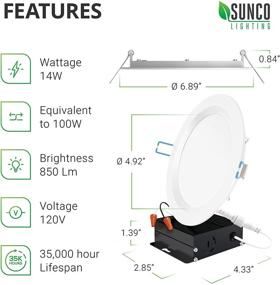 img 3 attached to 🔆 Светильник Sunco Lighting Downlight Junction с возможностью подключения к диммеру: превосходная эффективность регулирования яркости для оптимального освещения.