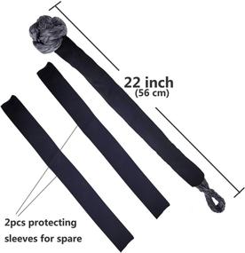 img 1 attached to 🔗 Ucreative Synthetic Soft Shackle 1/2 Inch x 22 Inch (41k lbs Break Strength) w/Extra Sleeves 2-Pack - Gray