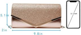 img 3 attached to 👛 Queena Women's Shiny Sequins Evening Clutch: Stylish Handbag with Chain for Wedding Party, Prom - Perfect Gift for Mom, Wife, or Girlfriend