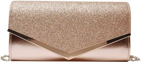 img 4 attached to 👛 Queena Women's Shiny Sequins Evening Clutch: Stylish Handbag with Chain for Wedding Party, Prom - Perfect Gift for Mom, Wife, or Girlfriend