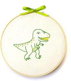 img 3 attached to Dinosaur Embroidery Beginner Embroider Backstitch