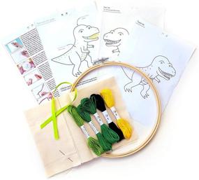 img 2 attached to Dinosaur Embroidery Beginner Embroider Backstitch