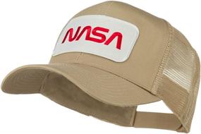 img 3 attached to 🚀 NASA Logo Embroidered Patched Mesh Back Cap from e4Hats.com