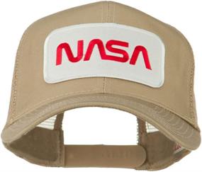 img 4 attached to 🚀 NASA Logo Embroidered Patched Mesh Back Cap from e4Hats.com