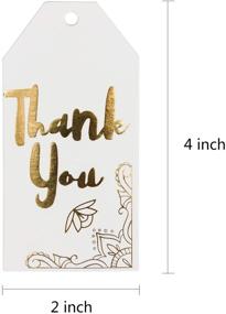 img 2 attached to 🎁 100PCS White Kraft Thank You Gift Tags with String for Wedding, Baby Shower, Party Favors - WRAPAHOLIC