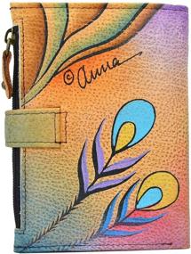 img 2 attached to Anna Anuschka Painted Leather Butterfly Women's Handbags & Wallets and Wallets