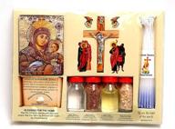 ✨ authentic home blessing kit: sacred bottles, cross & candles from the holy land jerusalem логотип