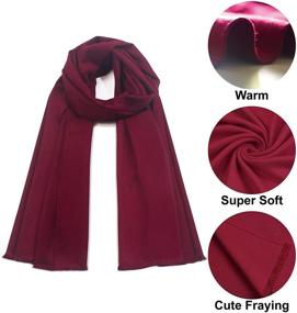 img 2 attached to 🧣 Stunning Collection of Womens Scarf Shawl Wraps: Long & Large Pashmina Scarves in Solid Colors