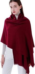 img 4 attached to 🧣 Stunning Collection of Womens Scarf Shawl Wraps: Long & Large Pashmina Scarves in Solid Colors