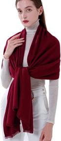 img 1 attached to 🧣 Stunning Collection of Womens Scarf Shawl Wraps: Long & Large Pashmina Scarves in Solid Colors