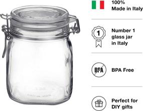 img 1 attached to 🏺 Bormioli Rocco Clear Jar with Chalkboard: Stylish and Practical, 25.3 Oz