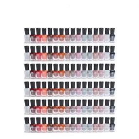 img 4 attached to 📚 Maximize Your Space with Display4top Clear Acrylic Nail Polish Rack, Floating Bookshelf, and Wall Mounted Display Organizer - 6 Pack
