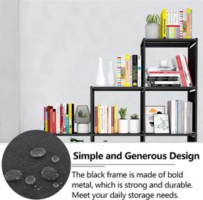 img 1 attached to 🏢 Versatile and Stylish YIZAIJIA Cube Storage: 6-Cube Closet Organizer for Bedroom, Living Room, and Office - Small, Black