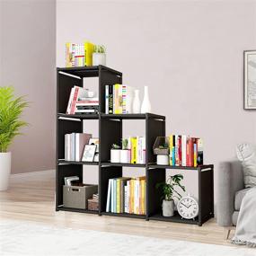 img 2 attached to 🏢 Versatile and Stylish YIZAIJIA Cube Storage: 6-Cube Closet Organizer for Bedroom, Living Room, and Office - Small, Black