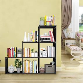 img 3 attached to 🏢 Versatile and Stylish YIZAIJIA Cube Storage: 6-Cube Closet Organizer for Bedroom, Living Room, and Office - Small, Black