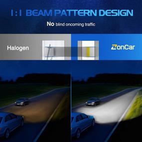 img 2 attached to 💡 ZonCar H11/H9/H8 LED Bulbs - 15000 Lumens, 400% Brightness, Super Bright, 6500K Cool White, Fog Light, Easy Installation, Pack of 2