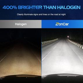 img 3 attached to 💡 ZonCar H11/H9/H8 LED Bulbs - 15000 Lumens, 400% Brightness, Super Bright, 6500K Cool White, Fog Light, Easy Installation, Pack of 2