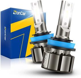 img 4 attached to 💡 ZonCar H11/H9/H8 LED Bulbs - 15000 Lumens, 400% Brightness, Super Bright, 6500K Cool White, Fog Light, Easy Installation, Pack of 2